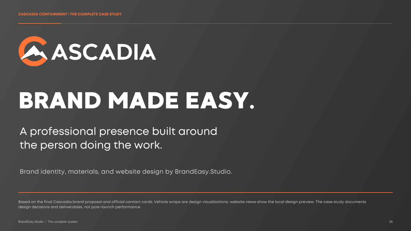 Cascadia case study conclusion: Brand Made Easy